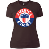 AMERICA FIRST agian! T shirt NL3900 Next Level Ladies' Boyfriend T-Shirt