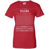 Selena  Classic Name Print t shirt G200L Gildan Ladies' 100% Cotton T-Shirt