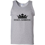 Dolce & Gabbana Crown D&G Logo Ringer Tee G220 Gildan 100% Cotton Tank Top