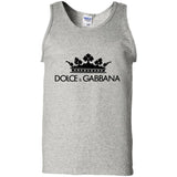 Dolce & Gabbana Crown D&G Logo Ringer Tee G220 Gildan 100% Cotton Tank Top