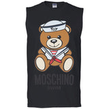Moschino Man Azure T-Shirt Cotton G270 Gildan Men's Ultra Cotton Sleeveless T-Shirt
