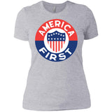AMERICA FIRST! T shirt NL3900 Next Level Ladies' Boyfriend T-Shirt