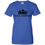 Dolce & Gabbana Crown D&G Logo Ringer Tee G200L Gildan Ladies' 100% Cotton T-Shirt