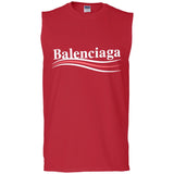 Balenciaga, Logo cotton T-shirt, Women, Black G270 Gildan Men's Ultra Cotton Sleeveless T-Shirt