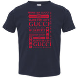 Gucci logomania print Red color gucci men's t shirt 3321 Rabbit Skins Toddler Jersey T-Shirt