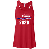 President Trump keep America great 2020 B8800 Bella + Canvas Flowy Racerback Tank