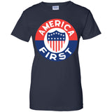 AMERICA FIRST agian! T shirt G200L Gildan Ladies' 100% Cotton T-Shirt
