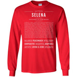 Selena  Classic Name Print t shirt G240 Gildan LS Ultra Cotton T-Shirt