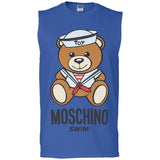 Moschino Man Azure T-Shirt Cotton G270 Gildan Men's Ultra Cotton Sleeveless T-Shirt