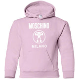 Moschino Kids - logo print T-shirt - kids - Cotton G185B Gildan Youth Pullover Hoodie