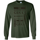 Gucci logomania print gucci men's t shirt G240 Gildan LS Ultra Cotton T-Shirt