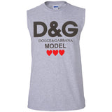 Dolce & Gabbana - Printed Cotton-jersey T-shirt - White G270 Gildan Men's Ultra Cotton Sleeveless T-Shirt