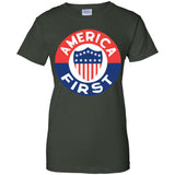 AMERICA FIRST! T shirt G200L Gildan Ladies' 100% Cotton T-Shirt
