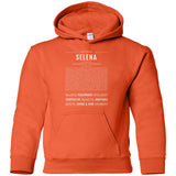 Selena  Classic Name Print t shirt G185B Gildan Youth Pullover Hoodie