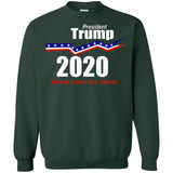 President Trump keep America great 2020 G180 Gildan Crewneck Pullover Sweatshirt  8 oz.