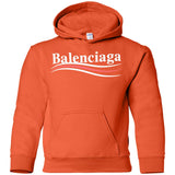 Balenciaga, Logo cotton T-shirt, Women, Black G185B Gildan Youth Pullover Hoodie
