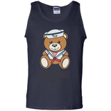 Moschino Man Azure T-Shirt Cotton G220 Gildan 100% Cotton Tank Top