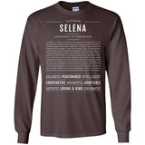 Selena  Classic Name Print t shirt G240 Gildan LS Ultra Cotton T-Shirt