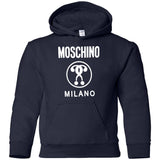 Moschino Kids - logo print T-shirt - kids - Cotton G185B Gildan Youth Pullover Hoodie