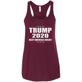 Donald Trump Keep America Great 2020 B8800 Bella + Canvas Flowy Racerback Tank