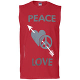 Love Moschino Man Black T-Shirt Cotton, Elastane G270 Gildan Men's Ultra Cotton Sleeveless T-Shirt