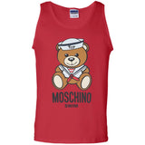 Moschino Man Azure T-Shirt Cotton G220 Gildan 100% Cotton Tank Top