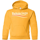 Balenciaga, Logo cotton T-shirt, Women, Black G185B Gildan Youth Pullover Hoodie
