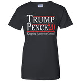 Trump pense keep America great 2020 G200L Gildan Ladies' 100% Cotton T-Shirt
