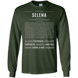 Selena  Classic Name Print t shirt G240 Gildan LS Ultra Cotton T-Shirt