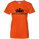 Dolce & Gabbana Crown D&G Logo Ringer Tee G200L Gildan Ladies' 100% Cotton T-Shirt