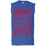 Gucci logomania print Red color gucci men's t shirt G270 Gildan Men's Ultra Cotton Sleeveless T-Shirt