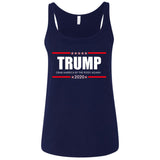 Trump Grab America  By the Pussy Again t shirt 6488 Bella + Canvas Ladies' Relaxed Jersey Tank