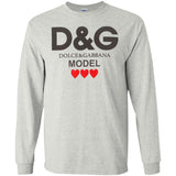 Dolce & Gabbana - Printed Cotton-jersey T-shirt - White G240 Gildan LS Ultra Cotton T-Shirt