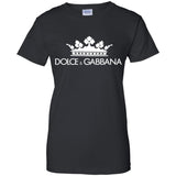 Dolce & Gabbana Black Crown Tee G200L Gildan Ladies' 100% Cotton T-Shirt