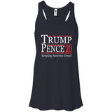 Trump pense keep America great 2020 B8800 Bella + Canvas Flowy Racerback Tank