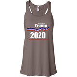 President Trump keep America great 2020 B8800 Bella + Canvas Flowy Racerback Tank