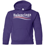 Balenciaga, Logo cotton T-shirt, Women, Black G185B Gildan Youth Pullover Hoodie