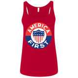 AMERICA FIRST agian! T shirt 6488 Bella + Canvas Ladies' Relaxed Jersey Tank