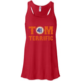Tom Terrific Patriots t shirt B8800 Bella + Canvas Flowy Racerback Tank
