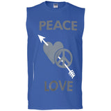 Love Moschino Man Black T-Shirt Cotton, Elastane G270 Gildan Men's Ultra Cotton Sleeveless T-Shirt