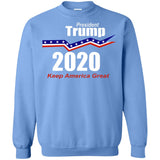 President Trump keep America great 2020 G180 Gildan Crewneck Pullover Sweatshirt  8 oz.