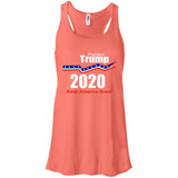 President Trump keep America great 2020 B8800 Bella + Canvas Flowy Racerback Tank