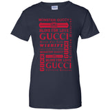 Gucci logomania print Red color gucci men's t shirt G200L Gildan Ladies' 100% Cotton T-Shirt