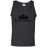Dolce & Gabbana Crown D&G Logo Ringer Tee G220 Gildan 100% Cotton Tank Top