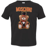 Moschino Circus Bear T-shirt Black - Black 3321 Rabbit Skins Toddler Jersey T-Shirt