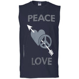 Love Moschino Man Black T-Shirt Cotton, Elastane G270 Gildan Men's Ultra Cotton Sleeveless T-Shirt