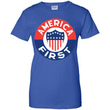 AMERICA FIRST! T shirt G200L Gildan Ladies' 100% Cotton T-Shirt
