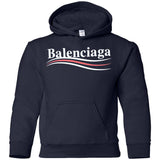 Balenciaga, Logo cotton T-shirt, Women, Black G185B Gildan Youth Pullover Hoodie