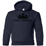 Dolce & Gabbana Crown D&G Logo Ringer Tee G185B Gildan Youth Pullover Hoodie