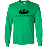 Dolce & Gabbana Crown D&G Logo Ringer Tee G240 Gildan LS Ultra Cotton T-Shirt